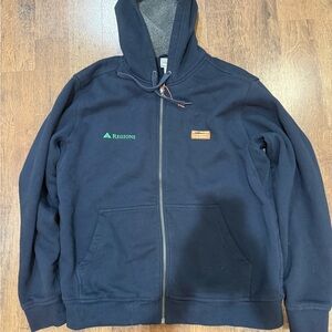 L.L. Bean Sherpa lined Navy Blue Zip-Up Hoodie medium